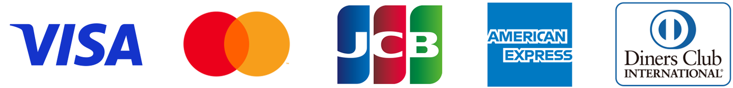 VISA・Mastercard・JCB・AMEX・Diners